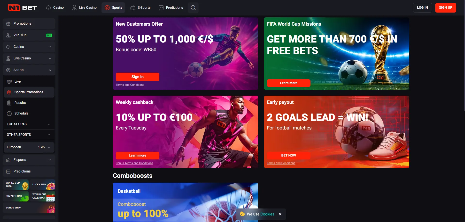 N1Bet Bonusangebote 2026 – Willkommensbonus bis €200 und Freispiele